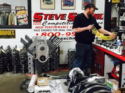 Dustin assembling these two Brodix 780 Cubic Inch
